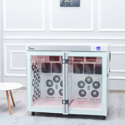 La caja del secador de pelo de perro del PTC moderó el vidrio, gabinete de la preparación del perro con la alarma