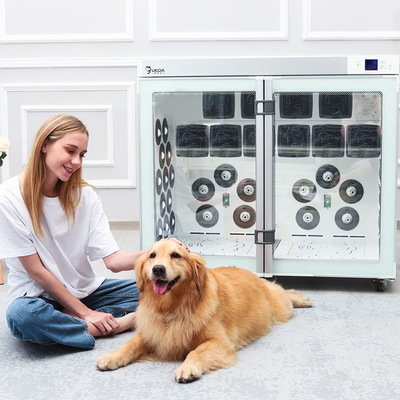 Caja secadora de pelo para perros de 2700 W, removedor de cepillo, pelusa de aseo