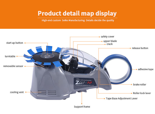 Dispensador 60Hz 25W de la cinta de la placa giratoria de Zcut 870 con la palanca manual