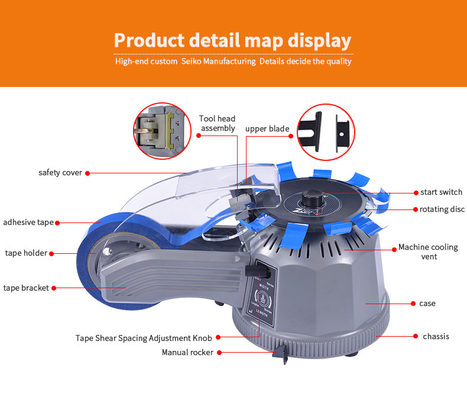 dispensador eléctrico de la cinta 16w, dispensador de la cinta del lacre del cartón 60Hz